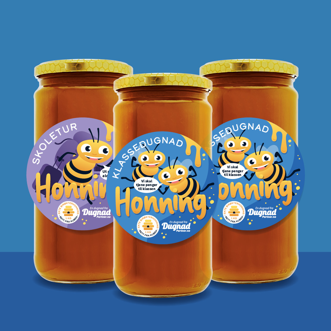Bilde av honning, til honningdugnad for skoleklasser
