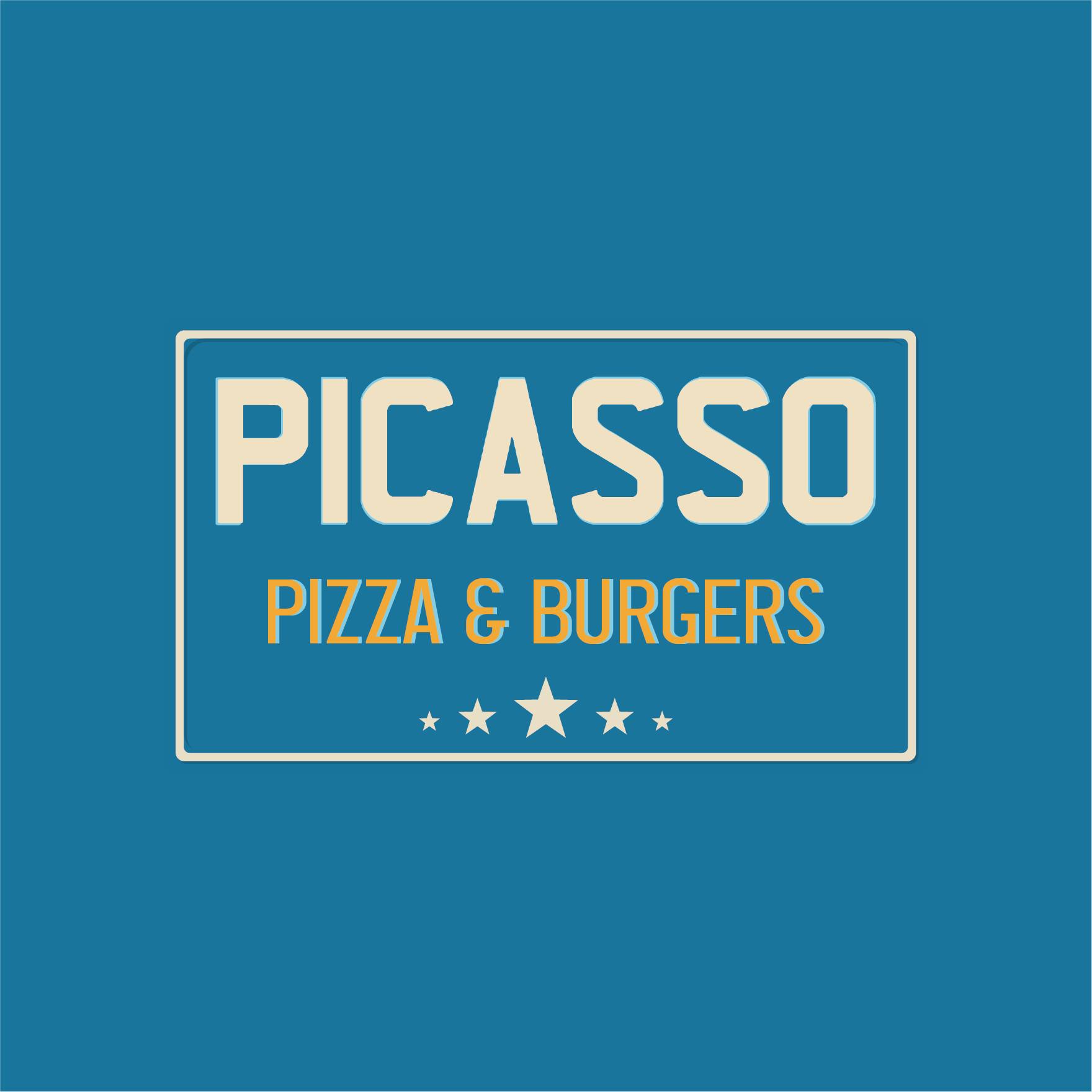 Picasso pizza & burgers logo